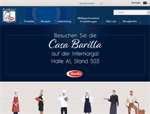 Tablet Screenshot of barillafoodservice.de